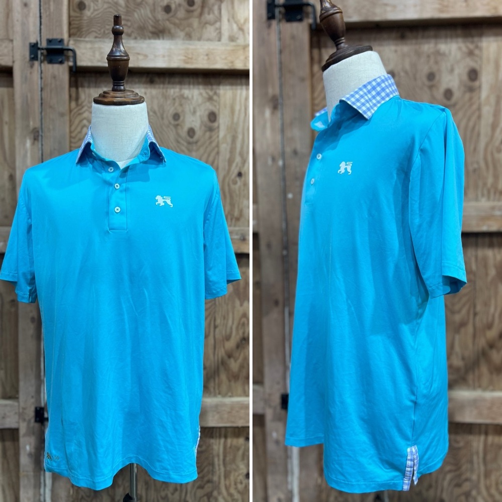 ⛳️ Golf Polo Shirt Stylish Unique Rare Designs Polo Checkered Collar Size Large